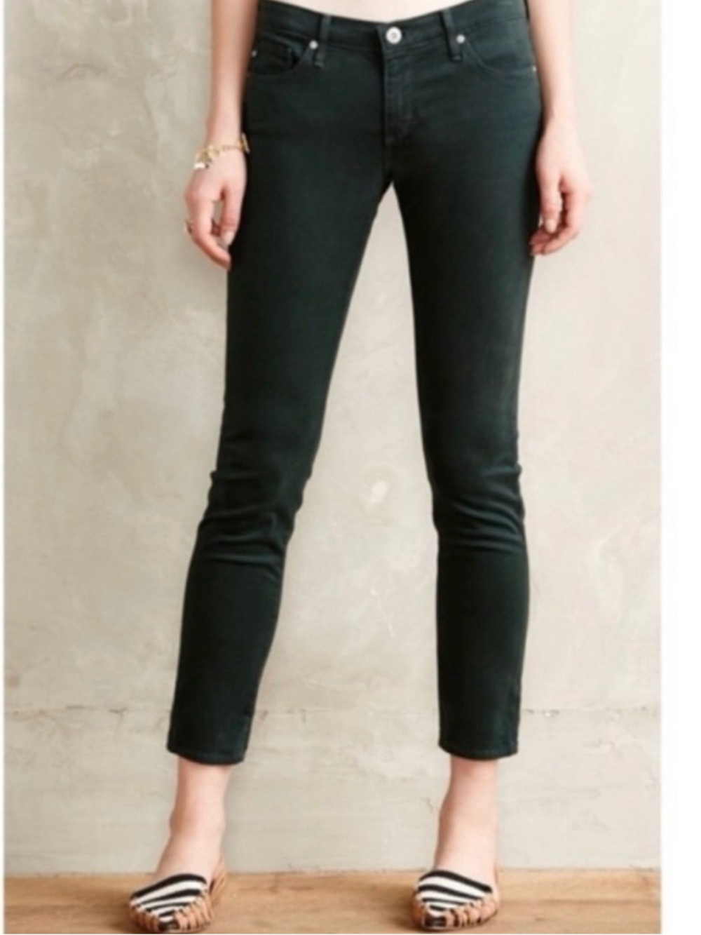 AG Stevie Ankle Forest Green Pant
